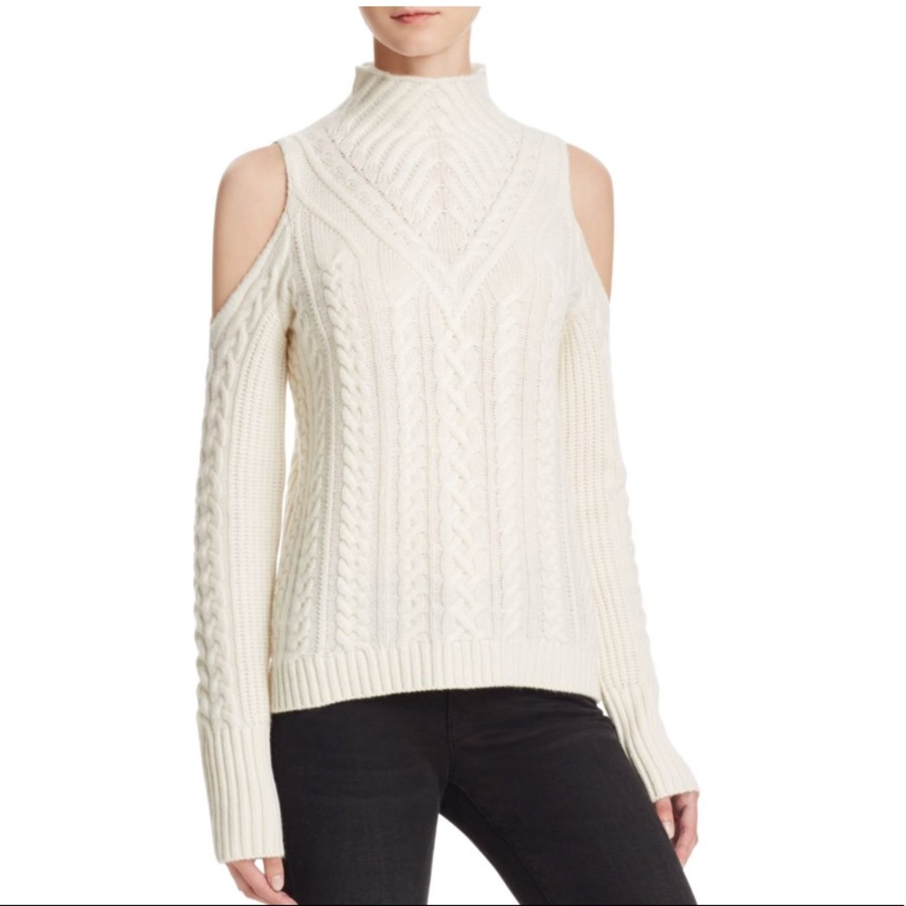 BNWT EXCLUSIVE BLOOMIES CASHMERE COLD SHOULDER TOP
